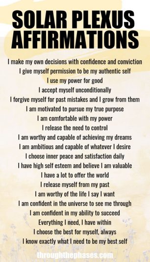 20 Powerful Solar Plexus Affirmations to Develop Your Purpose _ Through the Phases