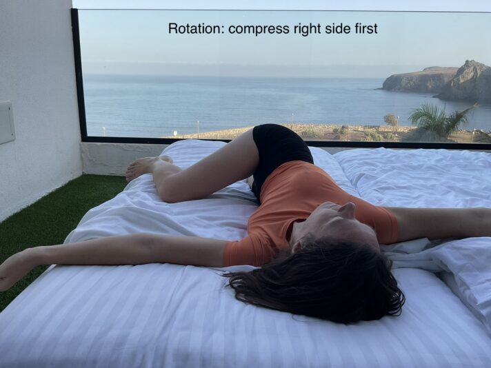 Trunk rotation Bed yoga