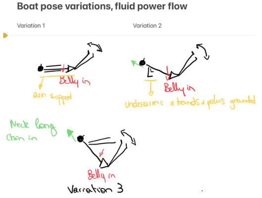 Boat pose variations